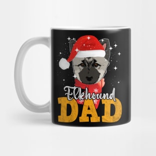 Norwegian Elkhound Dad Christmas Mug